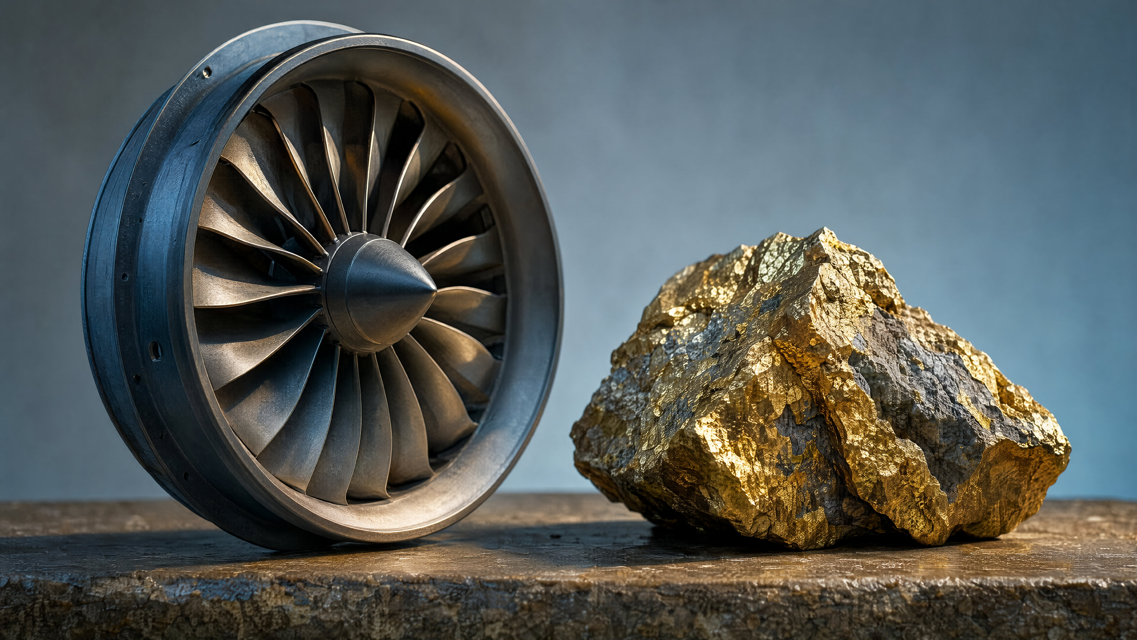 Editorial cover illustration for "Flywire (FLYW): EBITDA Grows as Gross Margin Shrinks", using precision industrial machinery and infrastructure to interpret its central idea.