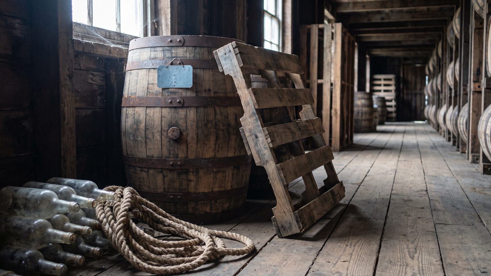 Editorial cover illustration for "Brown-Forman (BF-B): Cash Cushions Weak Sales, but Operating Profit Shrinks", using essential everyday product abundance to interpret its central idea.