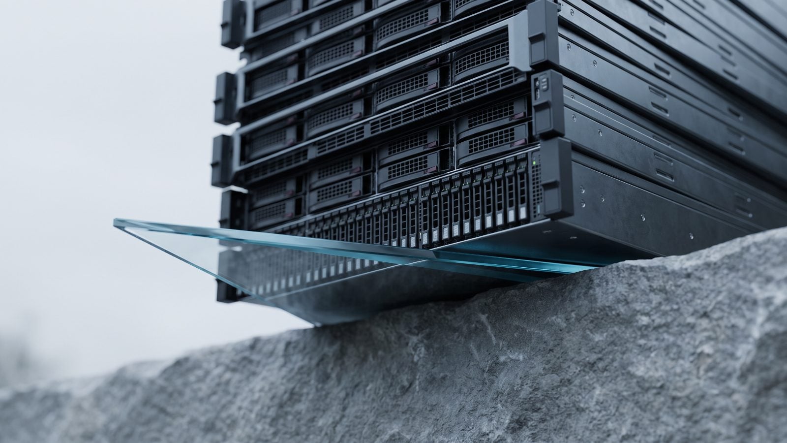 Editorial cover illustration for "Dell (DELL): US$95B AI Backlog Pushes Guidance Up as Thin Margins Limit Cushion", using precision computing hardware and silicon craftsmanship to interpret its central idea.