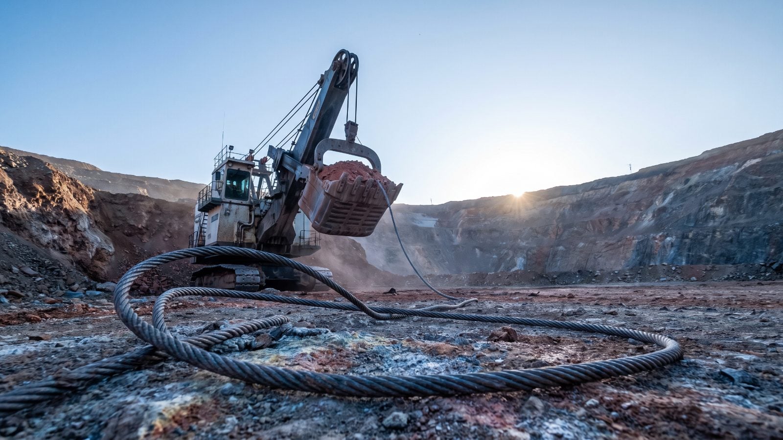 Editorial cover illustration for "Ero Copper (ERO): Tucumã Copper Mine Funds Faster Debt Paydown", using refined raw materials and natural elements to interpret its central idea.