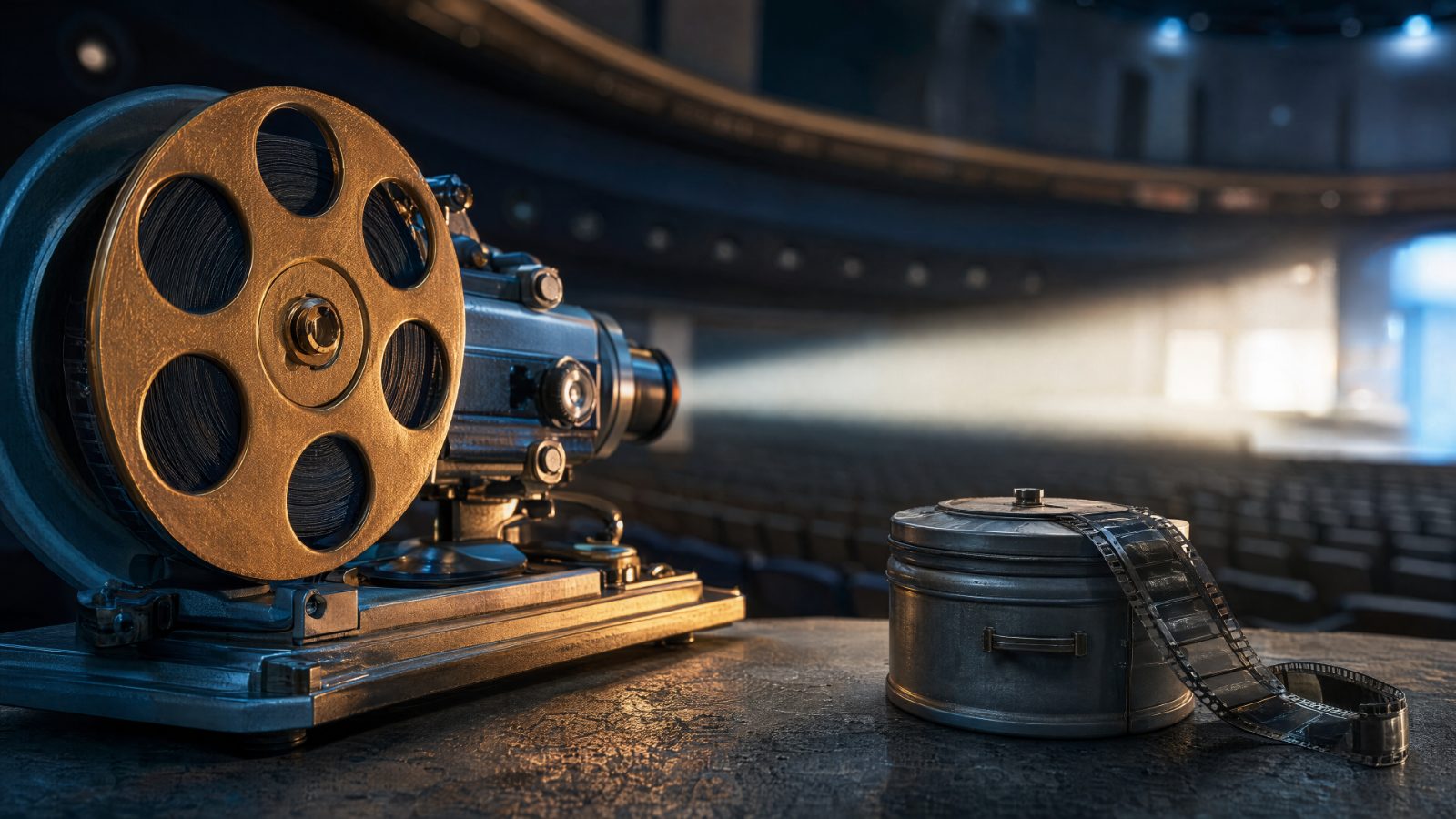 Editorial cover illustration for "IMAX (IMAX): Earnings Growth Beats Sales Growth; Targets Must Sustain Valuation", using broadcast and transmission-object craftsmanship to interpret its central idea.